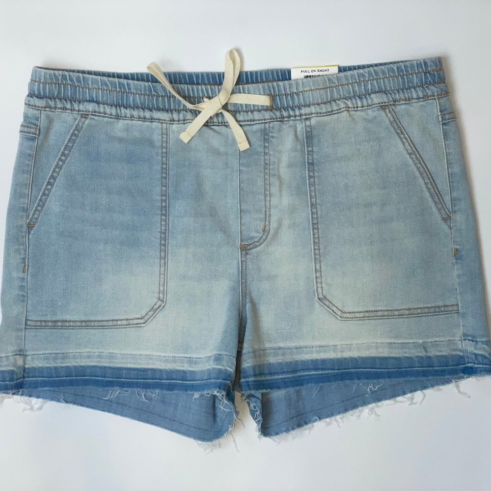INC Denim Pull-On Shorts Light Indigo
